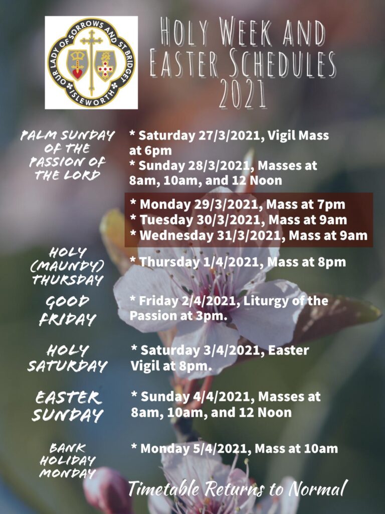 Holy week mass times